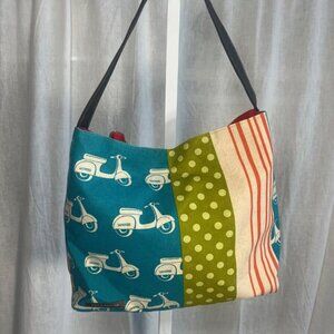 Claire Sanchez Fabric Bag with Faux Leather Shoulder Strap